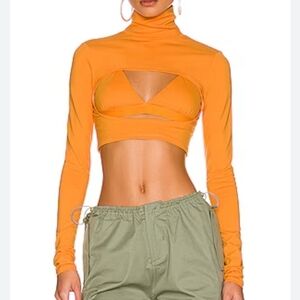 h:ours Talie Top in Bright Orange (NO BRALETTE) Size XS